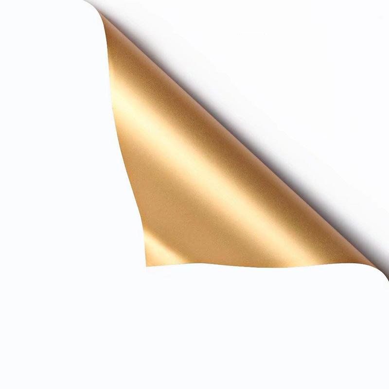MYHC-17 egyoldalas Flash Gold, kétoldalas, kétszínű, gyöngyházfényű fólia virágos csomagolópapír