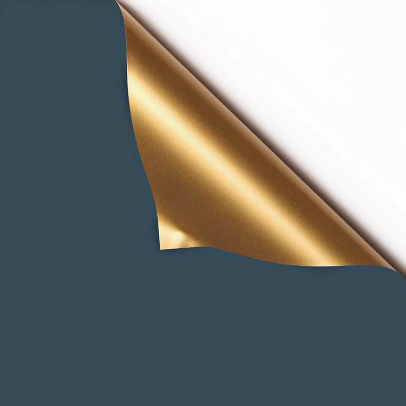 MYHC-17 egyoldalas Flash Gold, kétoldalas, kétszínű, gyöngyházfényű fólia virágos csomagolópapír