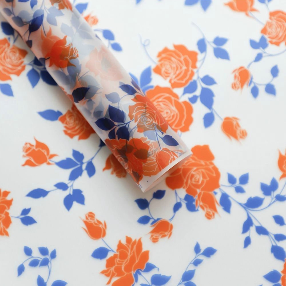 MYHC-79 Rose Print, Two-Color, Transparent Flower Packaging Film