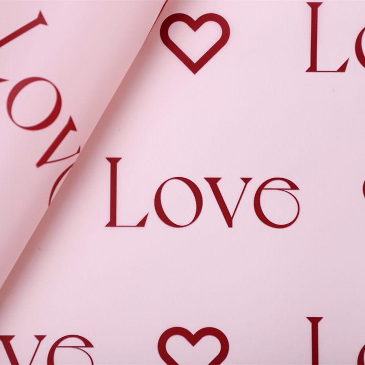 Love Letters Print Design Virágos csomagoló Nossa papír vízálló bevonattal színes