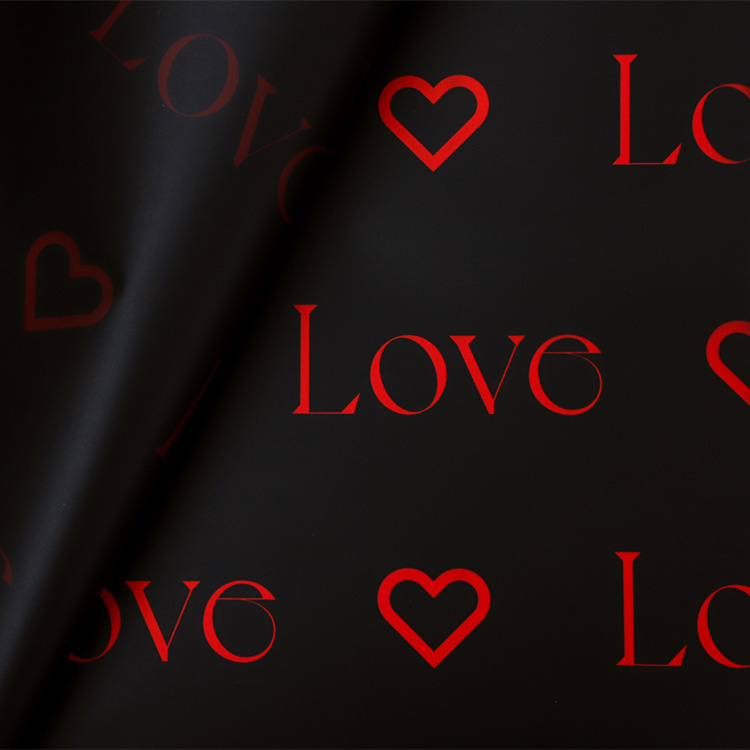 Love Letters Print Design Virágos csomagoló Nossa papír vízálló bevonattal színes